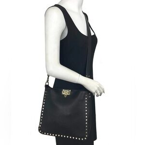 Valentino Garavani | Rockstud Leather Hobo Messenger Bag